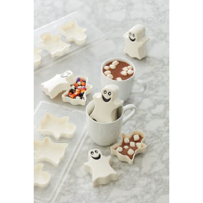 Ghost shape chocolate mould Great for hot cocoa bombs