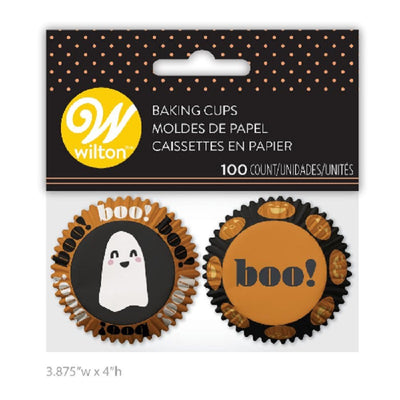 Ghost & Boo Halloween mini baking cups cupcake papers