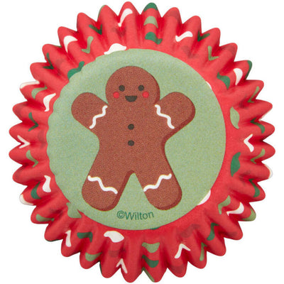 Gingerbread boy mini baking cups cupcake papers (100 pack)