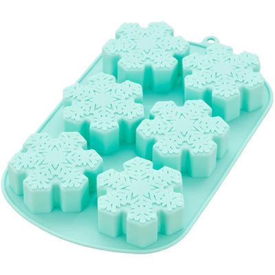 Christmas Shapes Silicone Treat Mould 6 Cavity Snowflakes