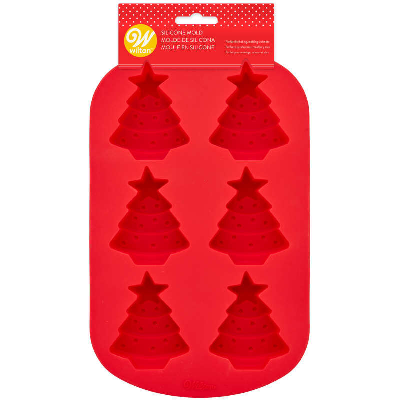 Christmas Shapes Silicone Treat Mould 6 Cavity Christmas Trees