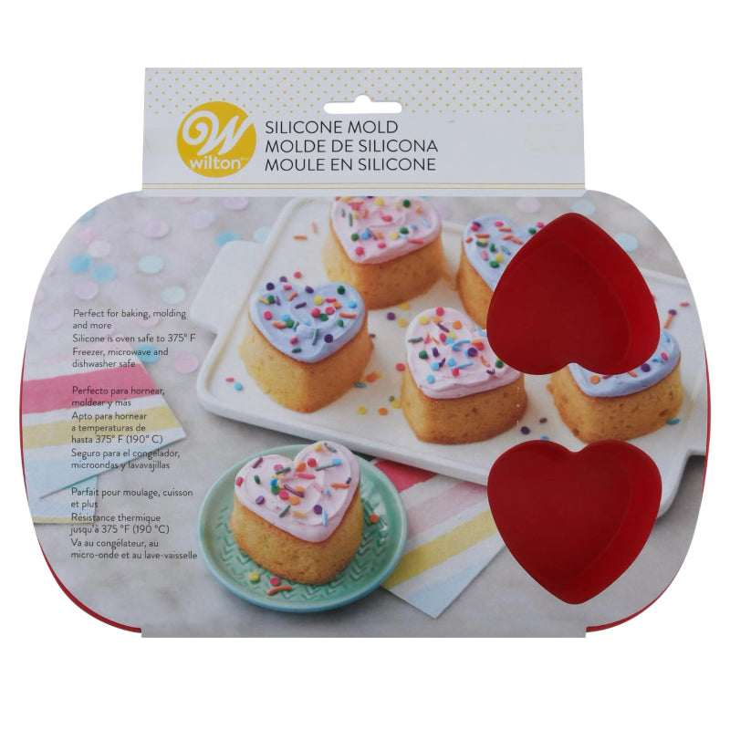 6 cavity silicone mould mini hearts