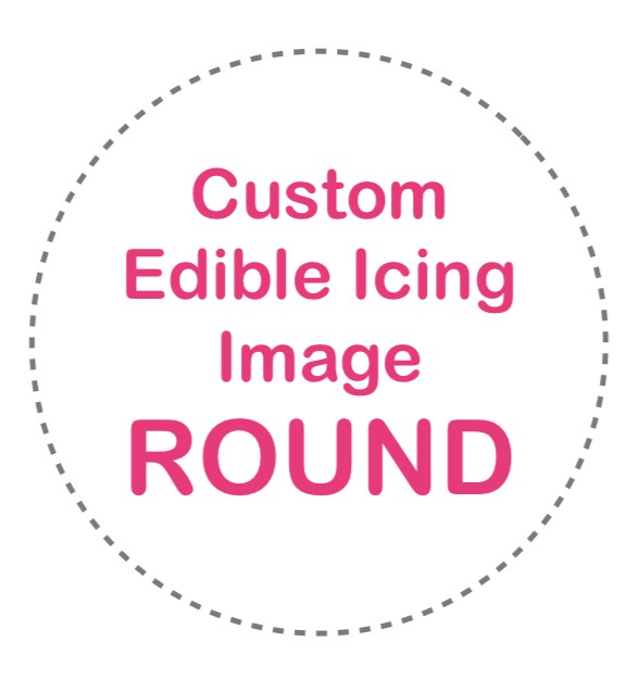 Custom edible icing image 20cm ROUND with design work