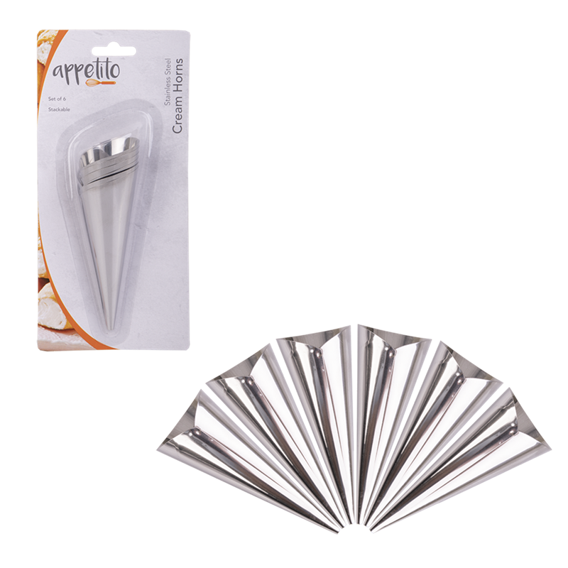 Stainless steel cream horns set of 6 Kiwicakes