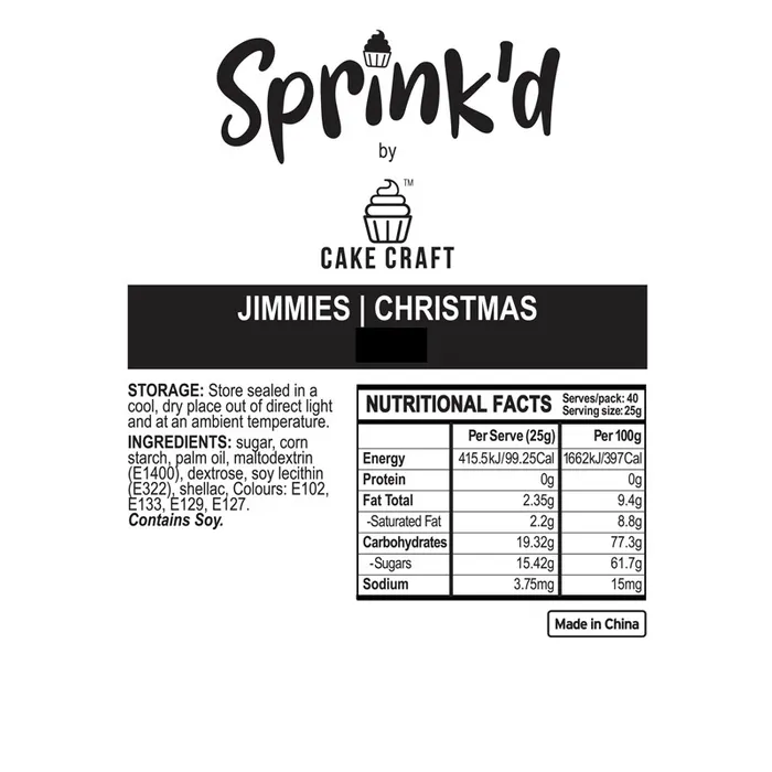 Hail jimmies Festive Christmas blend red white green 500g