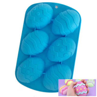 Easter Eggs patterned 6 cavity silicone mould