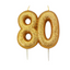 Special Age number candle gold glitter 80