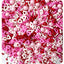 Heart shaped sprinkles, with pink sugar pearls and white and pink jimmies
