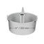 Angel Food cake pan with dimensions indicated on a white background