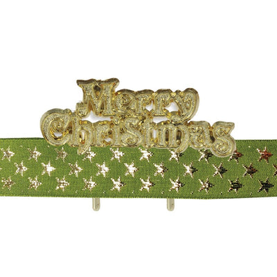 Merry Christmas plaque and ribbon cake decorating kit Green