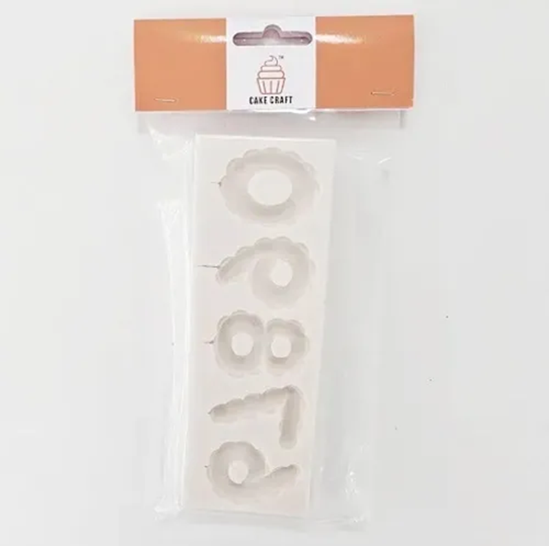 Packaged balloon number silicone mould 