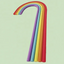 Bright Rainbow cake topper