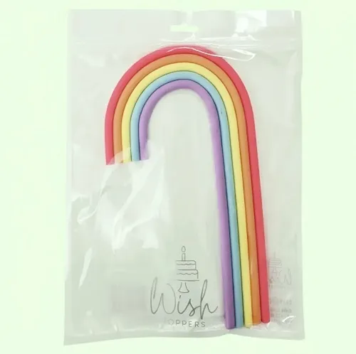 Bright Rainbow cake topper