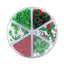 Christmas Sprinkles 6 cell container Deck the Halls
