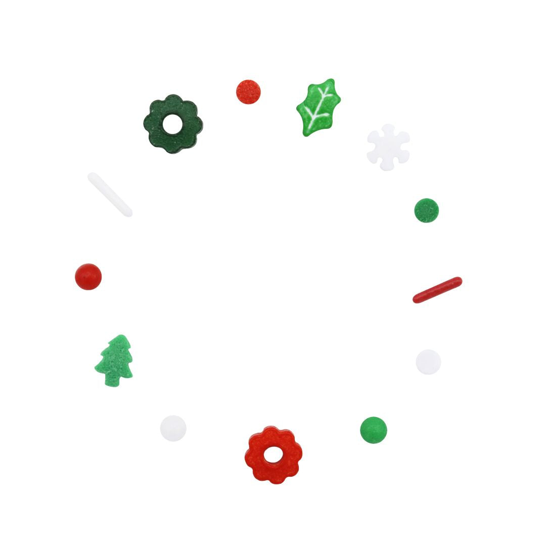 Colorful decorative elements on a white background