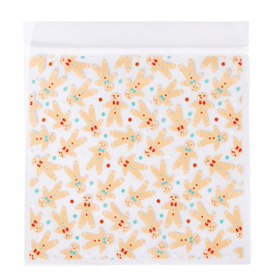 Resealable Gingerbread men Treat Bags