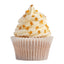 a cupcake with gingerbread shaped men glitter sprinkles