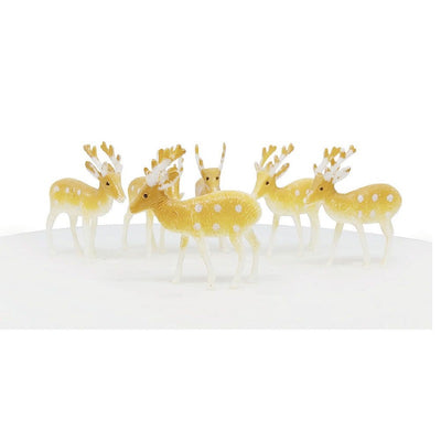 Reindeer pack of 6 cake toppers