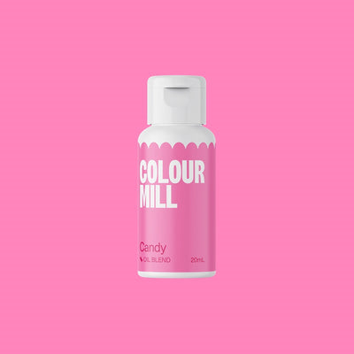 candy pink oil based food colouring bottle
