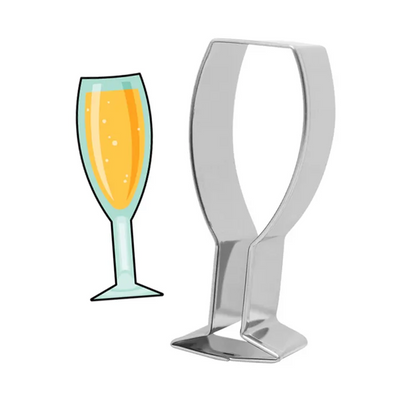 Champagne glass cookie cutter