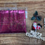 Christmas cake frill and plastic holly, with 3d santa pick, gold tree and Merry Christmas pick