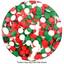 Christmas red, green and white confetti sequins