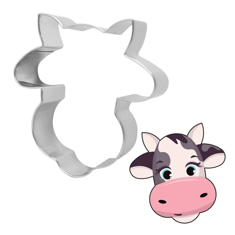 Cow face cookie cutter