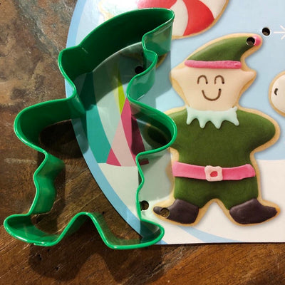 Christmas Elf Green Metal Cookie Cutter