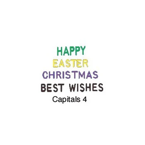 Words to demonstrate the impressions from FMM press set. Happy, Easter, Christmas and Best Wishes
