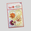 A packaged set of floral gumpaste cutters shaped like dahlias, shown on a branded retail card against a light gray background. The set includes cream-colored dahlia-shaped cutters with orange, pink, and mauve flower inserts.