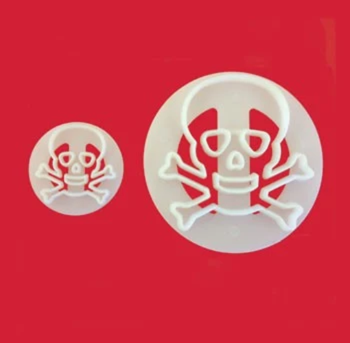 Skull and crossbones cutter set by FMM in 2 sizes