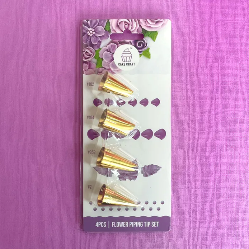 Flower piping tip nozzle set petals leaf and centres