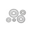 Daisy sunflower or Gerbera cutter set of 5 sizes by FMM