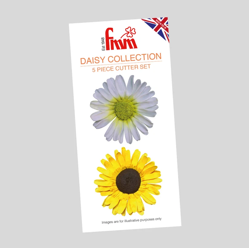 Daisy sunflower or Gerbera cutter set of 5 sizes by FMM