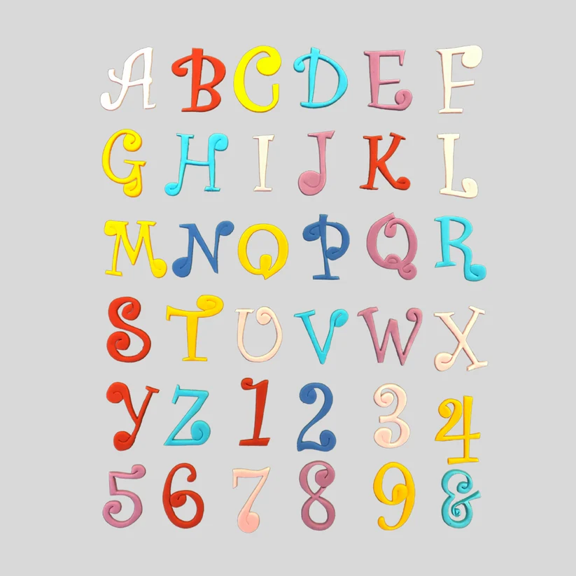 Funky upper case alphabet and numbers cutter set b FMM