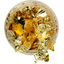 Open jar of gold decorating leaf