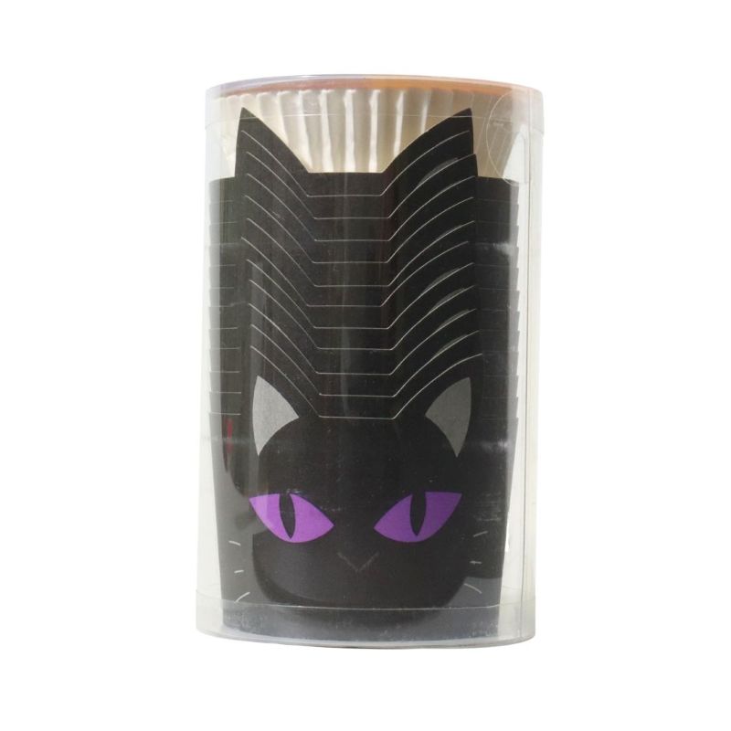 Black Cat straight sided cupcake papers baking cups