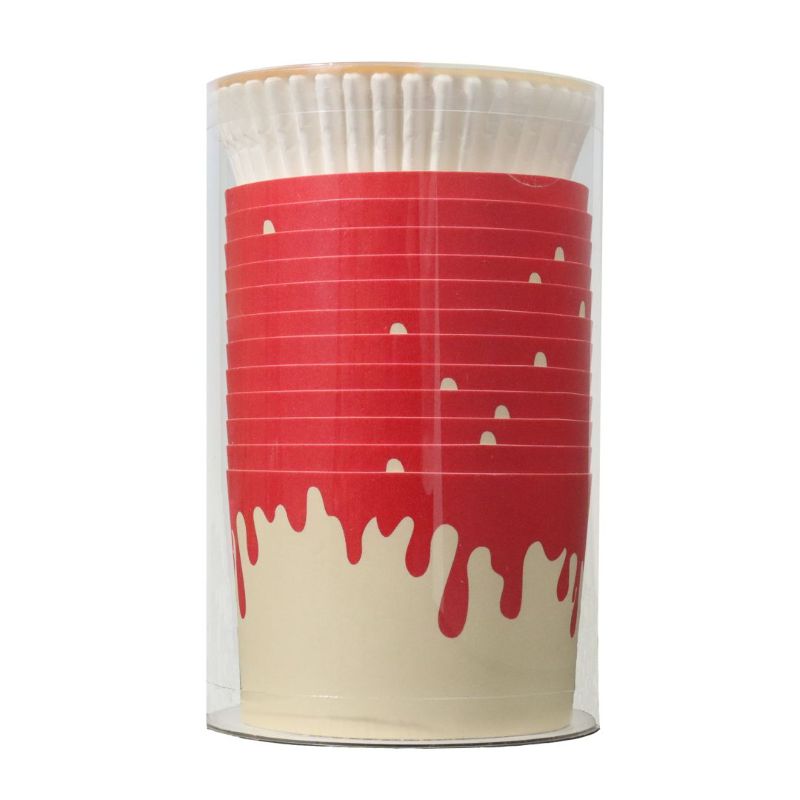 Dripping blood straight sided cupcake papers baking cups