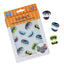 Halloween-themed monster face edible cupcake decorations with packaging on a white background
