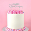 Silver METAL CAKE TOPPER HAPPY BIRTHDAY style No2