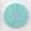 He or She gender reveal fondant icing plaque
