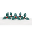 Christmas cake Frill and topper set Santa Holly and tree Red & gold