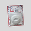 A white plastic Holly Leaf  cutter in its original retail packaging, featuring a red, white, and blue polka dot border with the brand name 'Fmm' and 'HOLLY LEAF Large - 55mm' printed on the card.