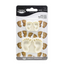 JEM Pop It Baby Feet cutter mould in its retail packaging, featuring two white baby footprints in the center with brown baby footprints around them on the card.