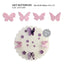 Jem butterfly cutter set 4 along with icing examples on a cake