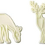 Reindeer Christmas tree and leaves icing cutter set by Jem