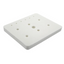 A square white foam pad with rounded corners and multiple circular holes, shown on a plain white background.