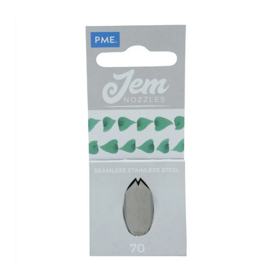 Jem nozzles packaging with a silver nozzle on a white background
