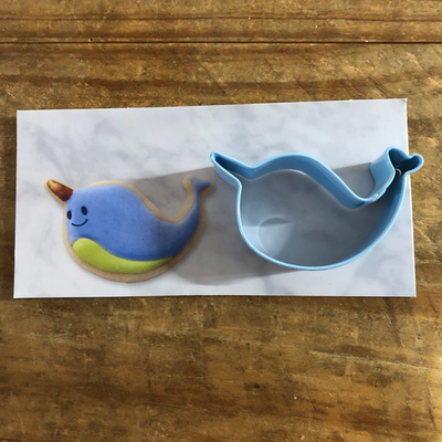 Mini Narwhal cookie cutter use for dolphin and whale too