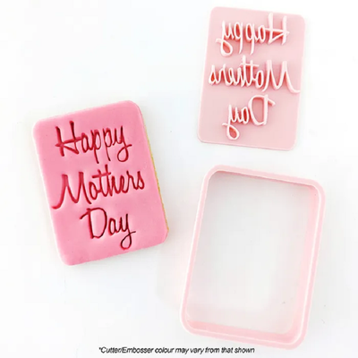 Happy Mothers Day cookie cutter and embosser stamp